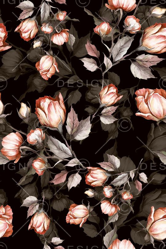 清爽底花卉印花华亿平台图片