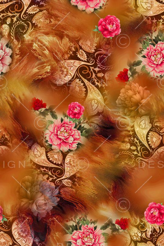 花卉印花华亿平台图片