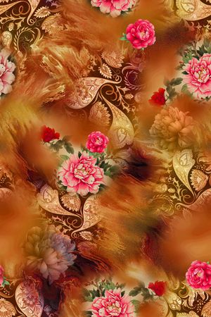 花卉印花华亿平台图片