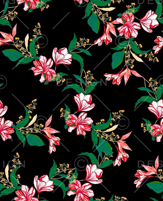 花卉印花华亿平台图片