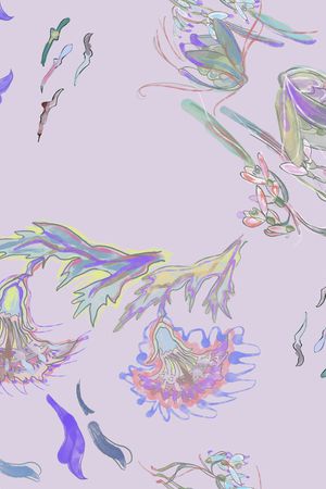 抽象花卉印花华亿平台图片