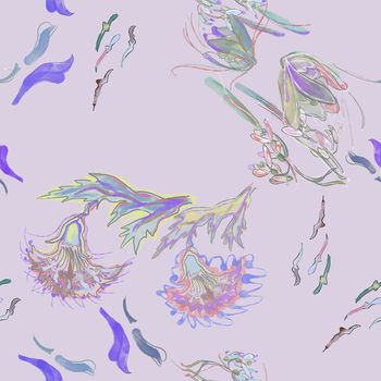 抽象花卉印花华亿平台图片