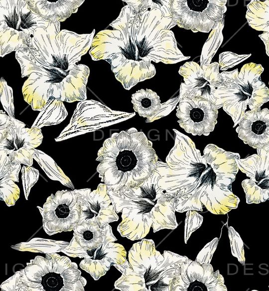 花卉印花华亿平台图片