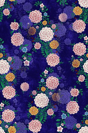 花卉印花华亿平台图片