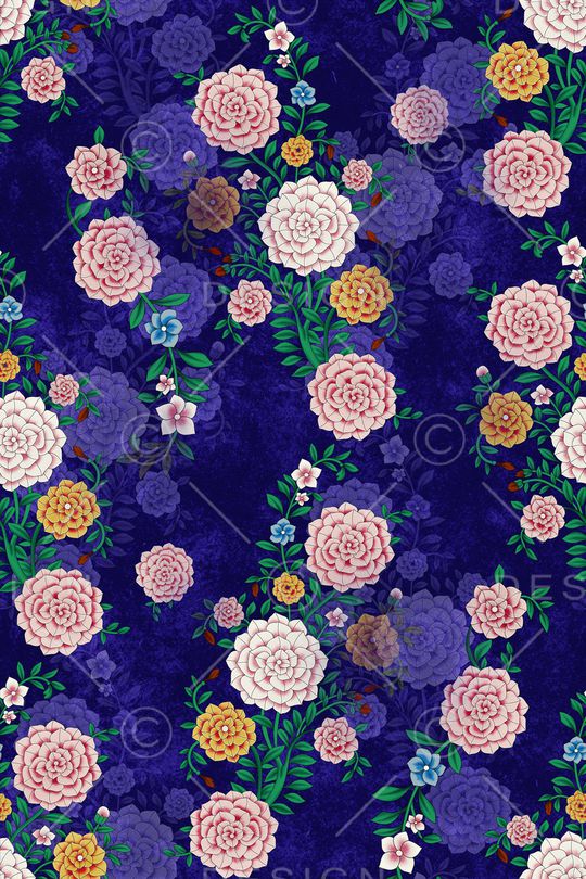 花卉印花华亿平台图片