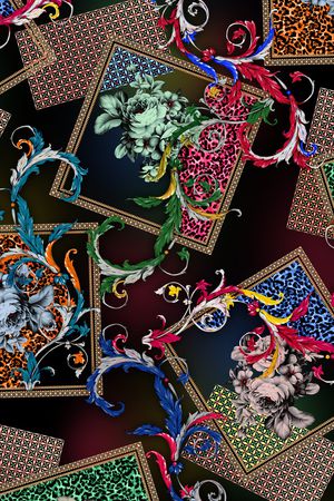 几何印花华亿平台图片