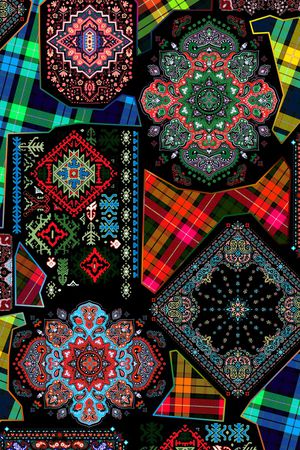 几何印花华亿平台图片