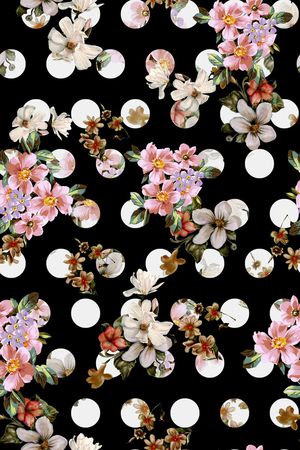 民族花卉印花华亿平台图片