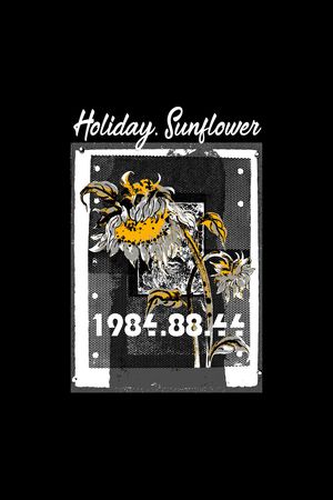 向日葵印花华亿平台图片