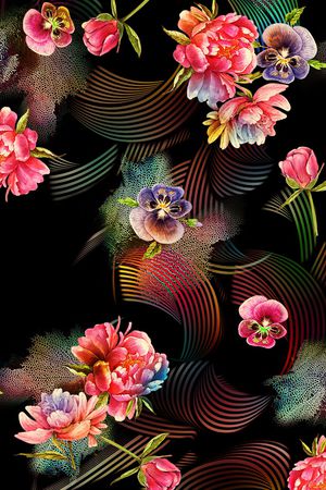 几何印花华亿平台图片