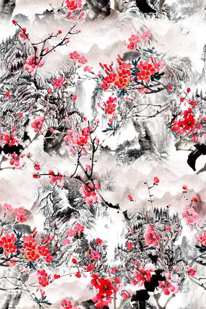 真丝印花华亿平台图片