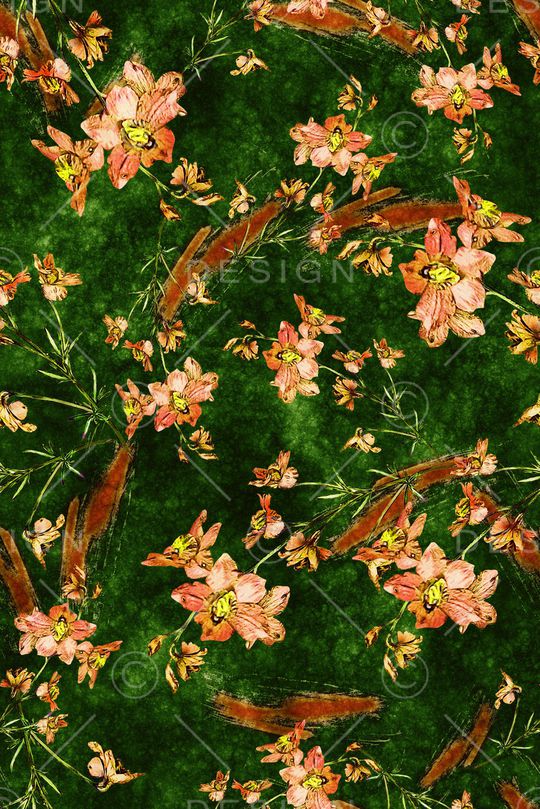 民族花卉印花华亿平台图片