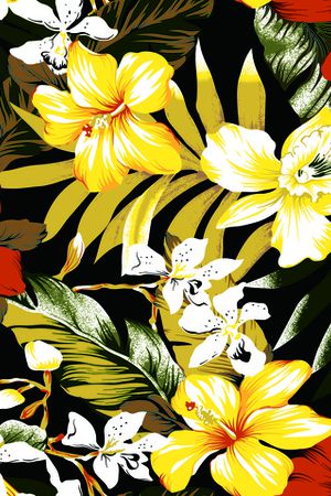 民族花卉印花华亿平台图片