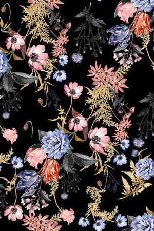 花卉印花华亿平台图片