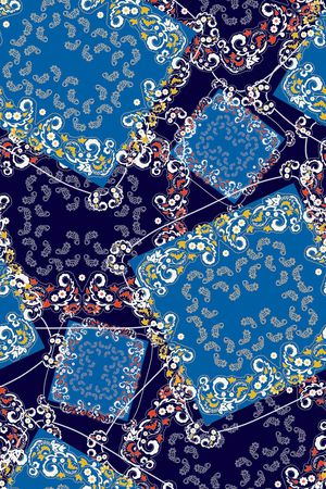 民族花卉印花华亿平台图片