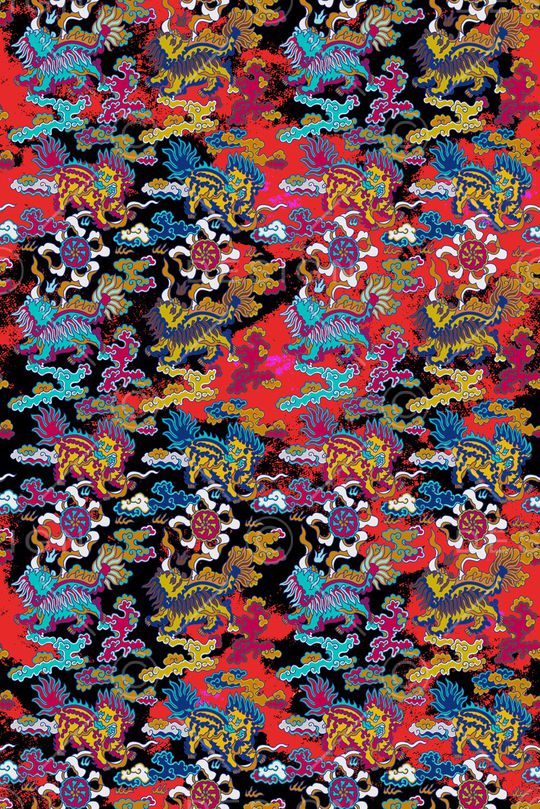 几何印花华亿平台图片