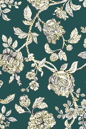 花卉印花华亿平台图片