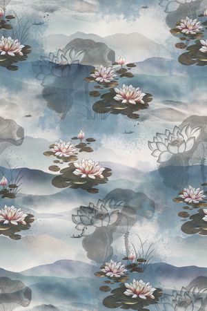 传统纹样印花华亿平台图片