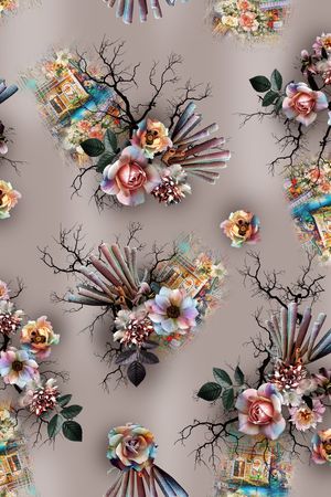 花卉印花华亿平台图片