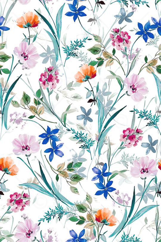 抽象花卉印花华亿平台图片