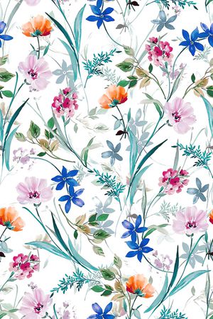 抽象花卉印花华亿平台图片