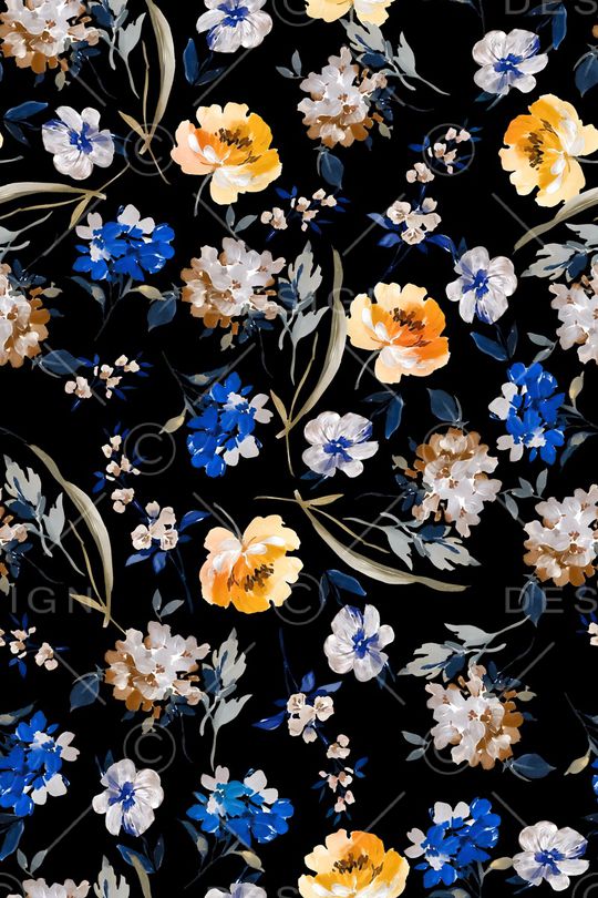 抽象花卉印花华亿平台图片