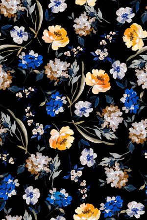 抽象花卉印花华亿平台图片