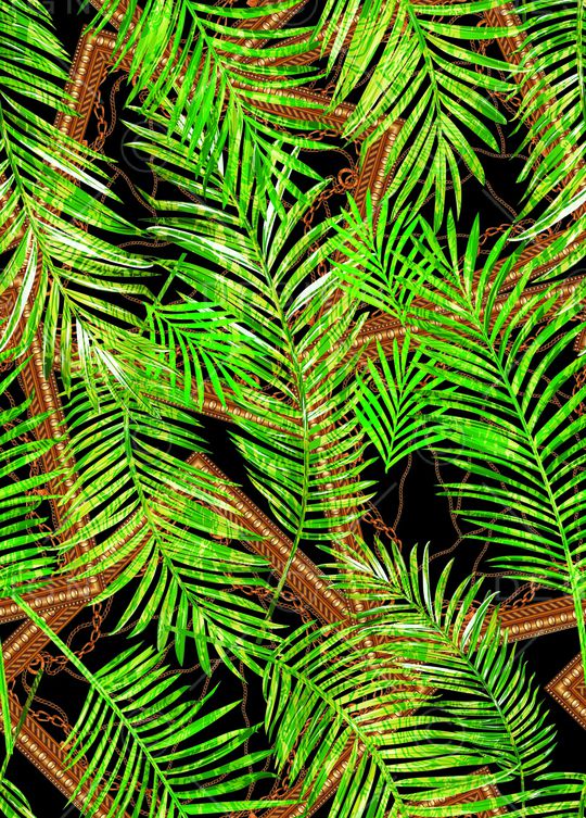 绿植树叶印花华亿平台图片