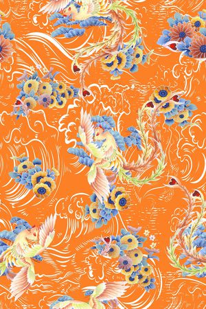 复古印花华亿平台图片