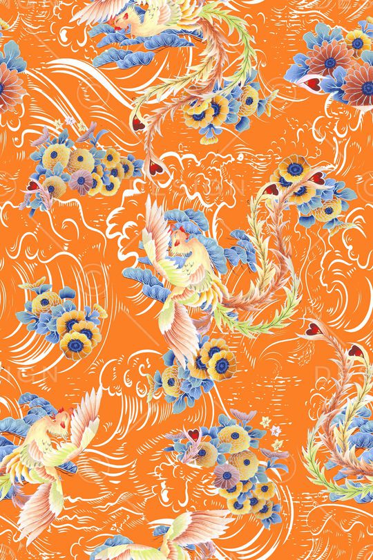 复古印花华亿平台图片