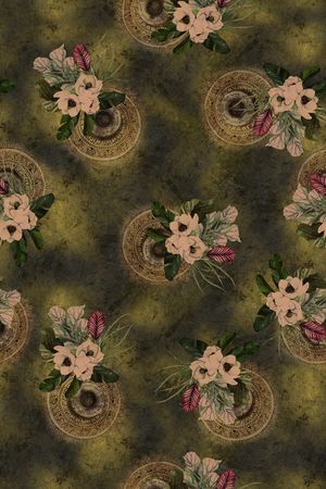 复古印花华亿平台图片