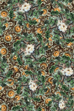 复古印花华亿平台图片