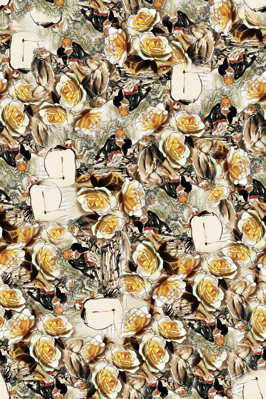 复古印花华亿平台图片