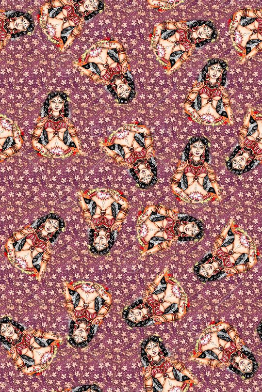 复古印花华亿平台图片