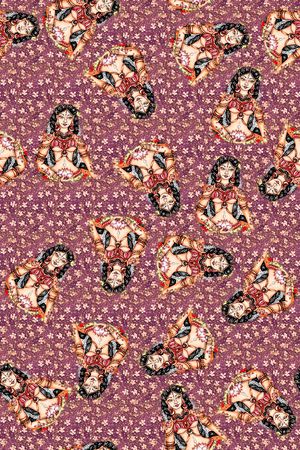 复古印花华亿平台图片