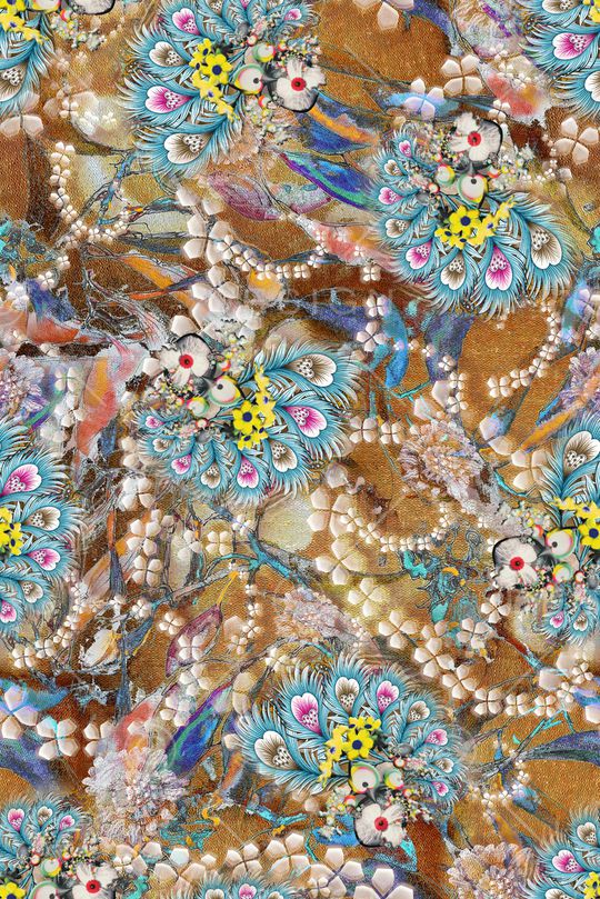 复古印花华亿平台图片