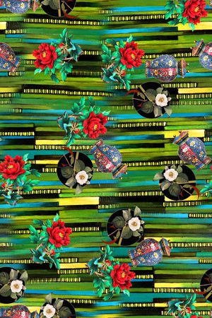 复古印花华亿平台图片