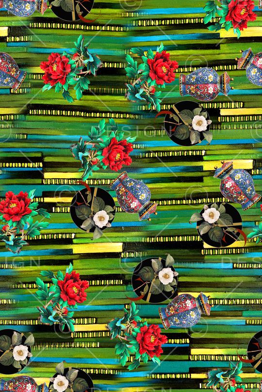 复古印花华亿平台图片