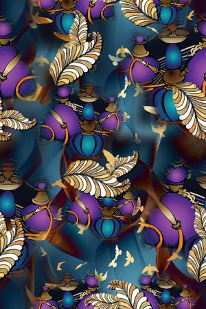 复古印花华亿平台图片