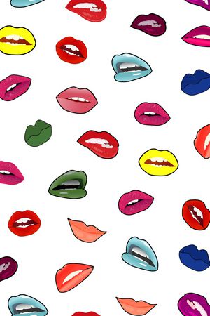 嘴唇印花华亿平台图片