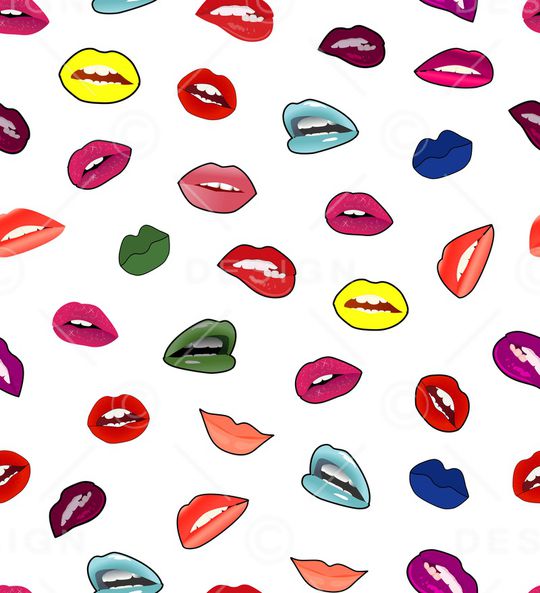 嘴唇印花华亿平台图片