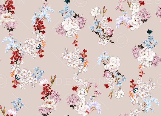 花卉印花华亿平台图片