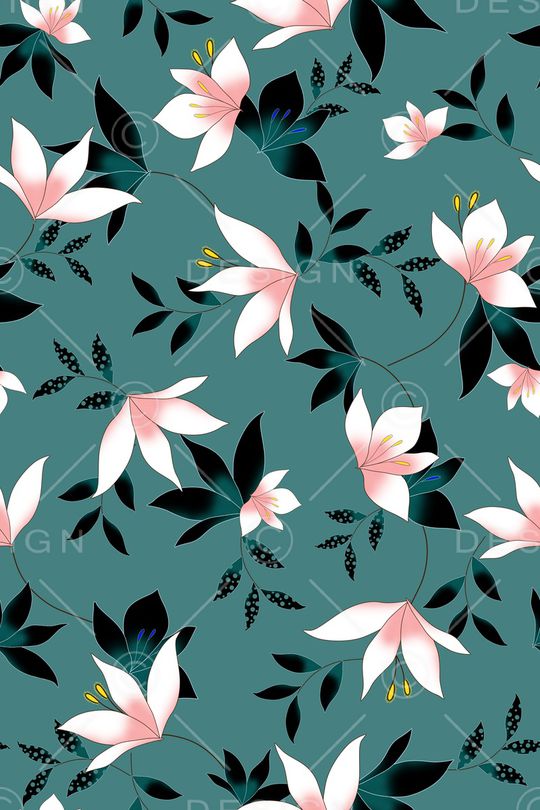 花卉印花华亿平台图片