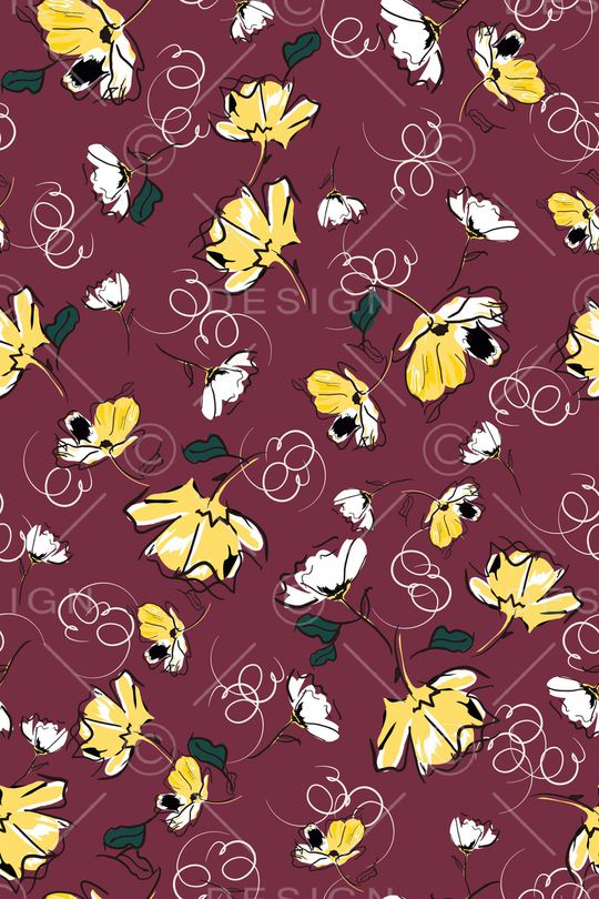 花卉印花华亿平台图片