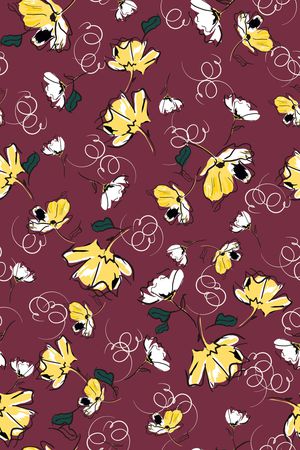 花卉印花华亿平台图片