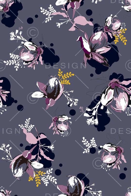 花卉印花华亿平台图片