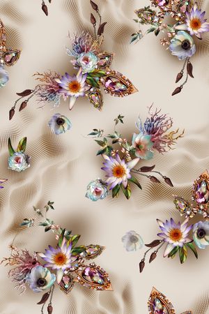 花卉印花华亿平台图片