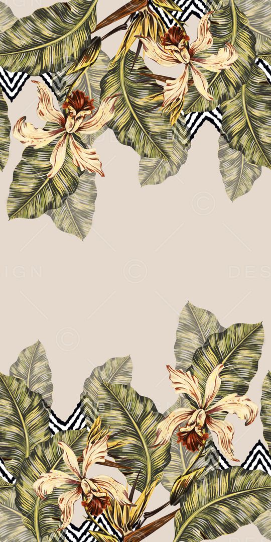 绿植树叶印花华亿平台图片