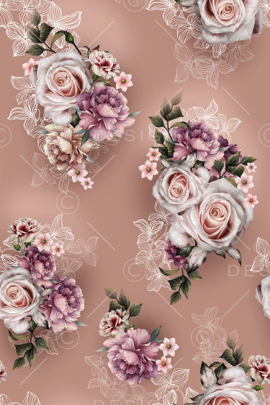 花卉印花华亿平台图片