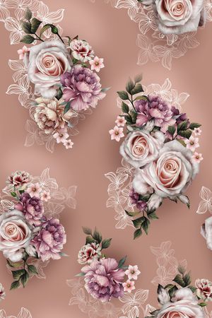 花卉印花华亿平台图片